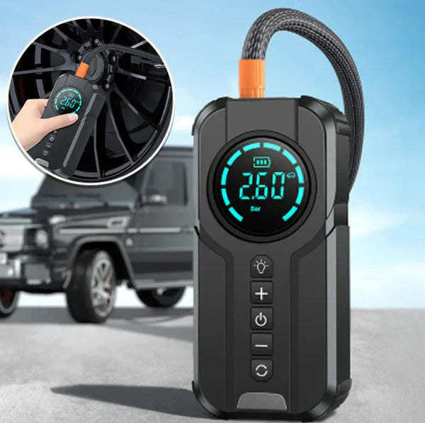 HAYYAT ™Jump Starter With Air Pump هيكساليفينغ™ جهاز تشغيل البطارية مع منفاخ هواء