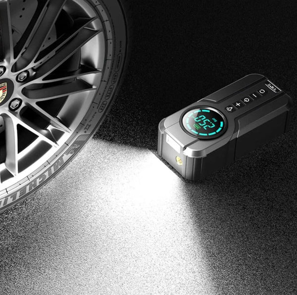 HAYYAT ™Jump Starter With Air Pump هيكساليفينغ™ جهاز تشغيل البطارية مع منفاخ هواء
