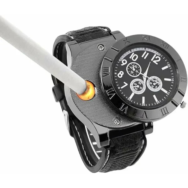 HAYYAT™Men's Military USB Lighter Watch