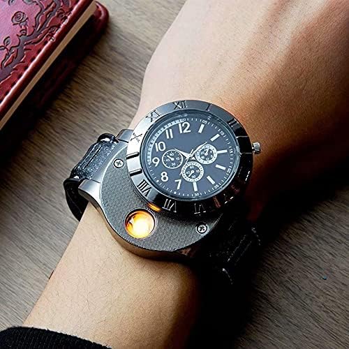 HAYYAT™Men's Military USB Lighter Watch